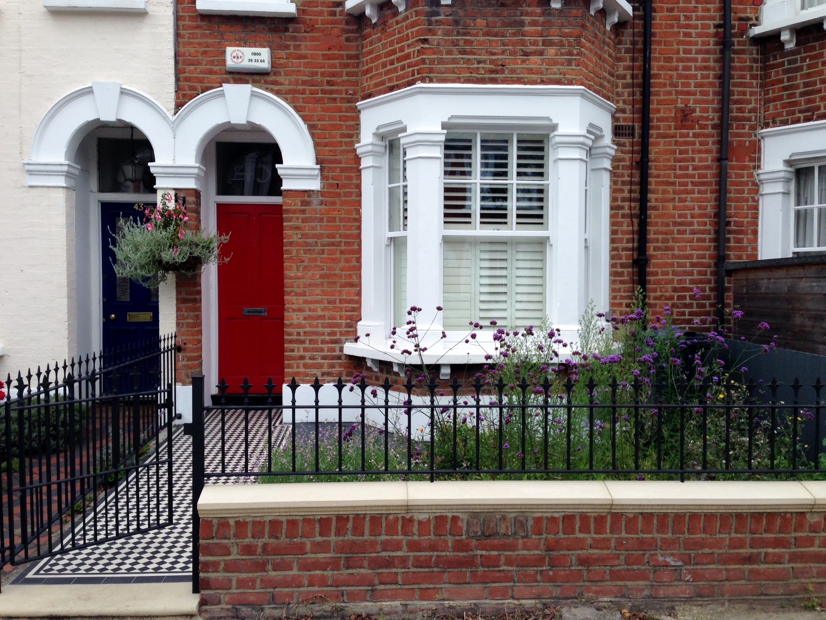 front wall rail garden mosaic victorian tile path balham london (4)