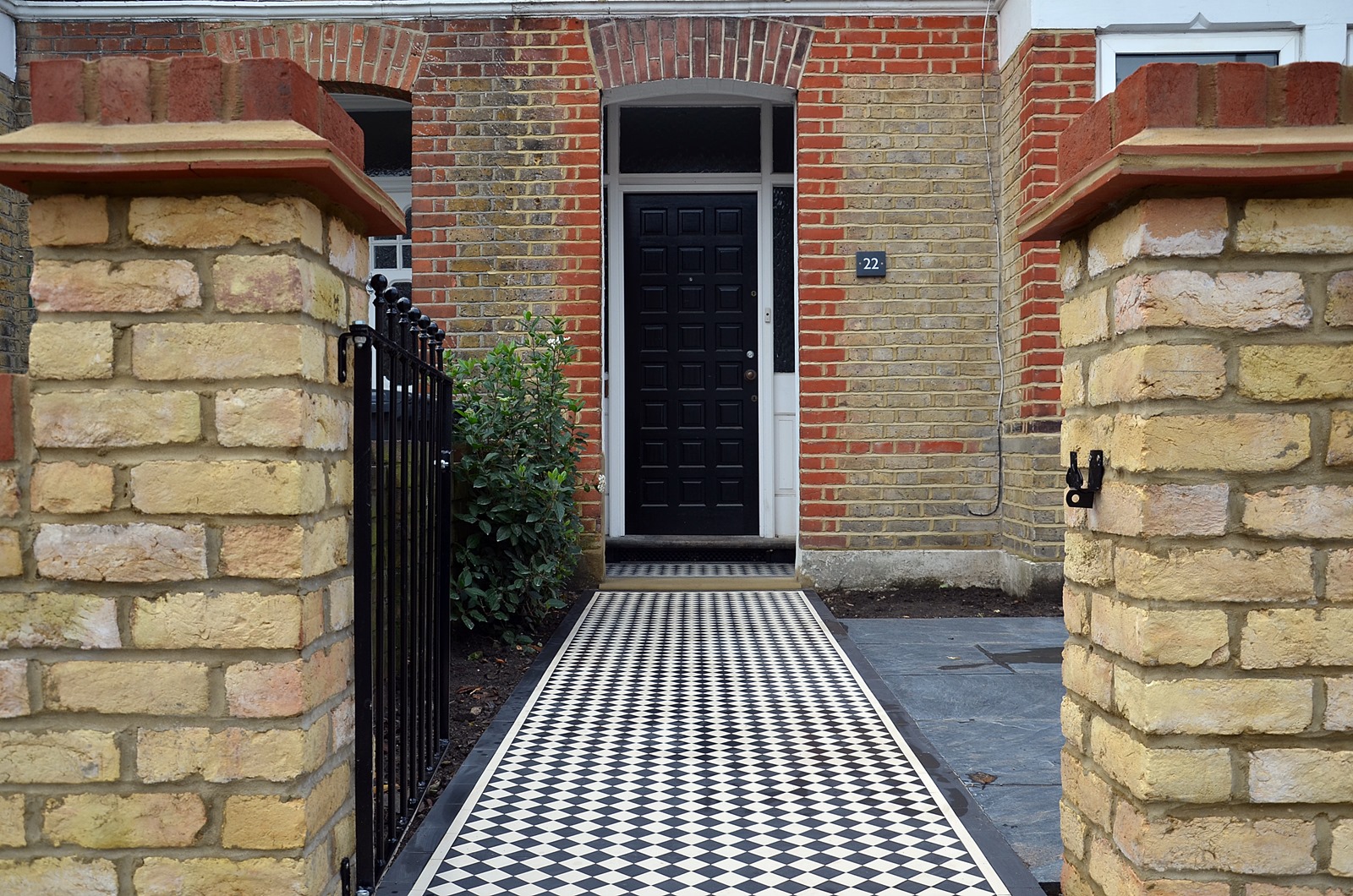 brick wall blackheath catford lea yellow stock imperial london victorian mosaic tile path garden paving front (12)