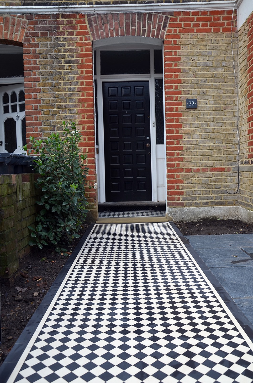 brick wall blackheath catford lea yellow stock imperial london victorian mosaic tile path garden paving front (14)