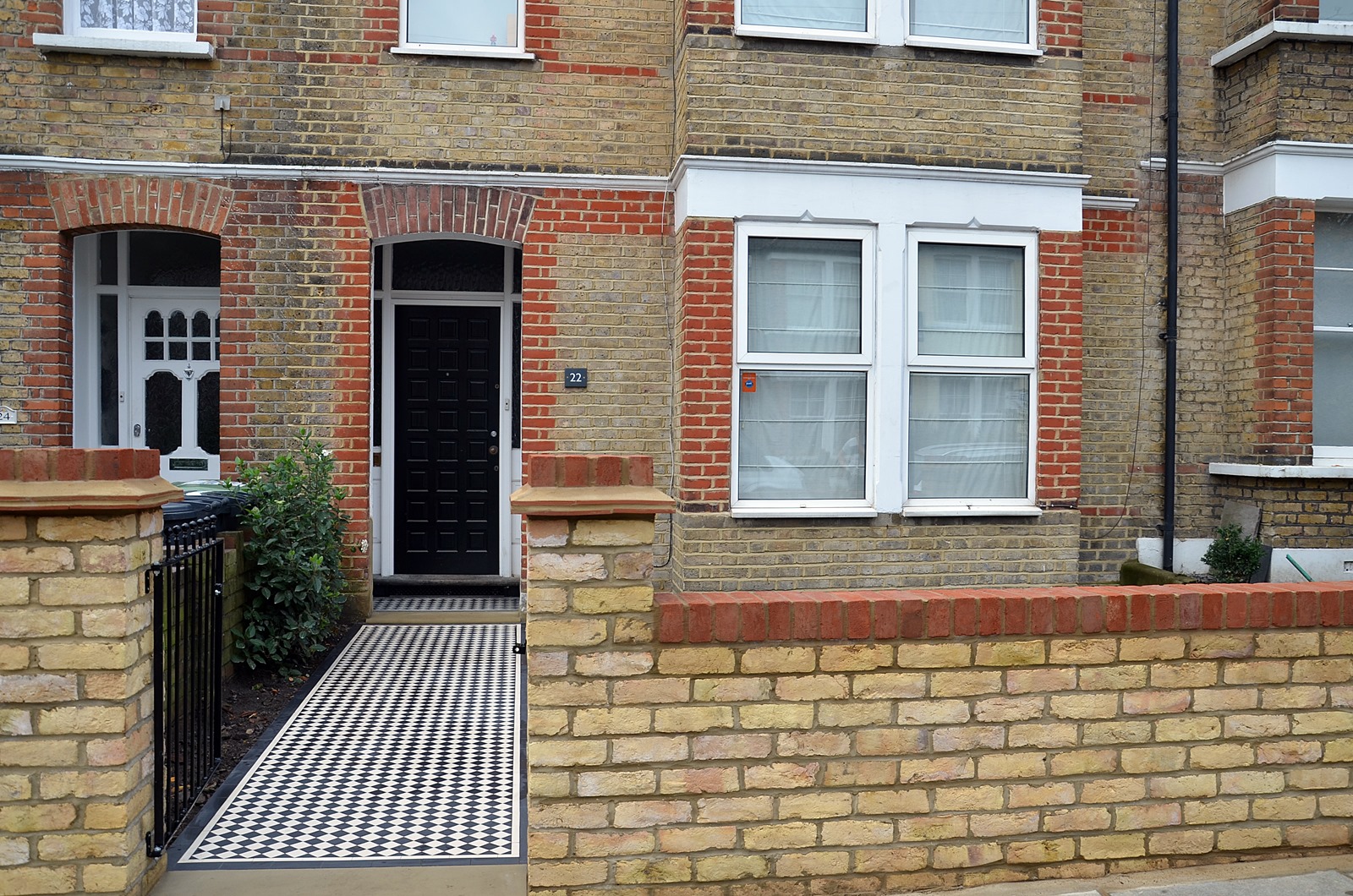 brick wall blackheath catford lea yellow stock imperial london victorian mosaic tile path garden paving front (6)