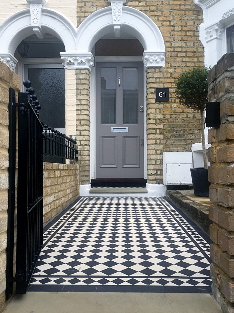 Victorian Mosaic Tile Path & Front Garden Design East Dulwich & Peckham