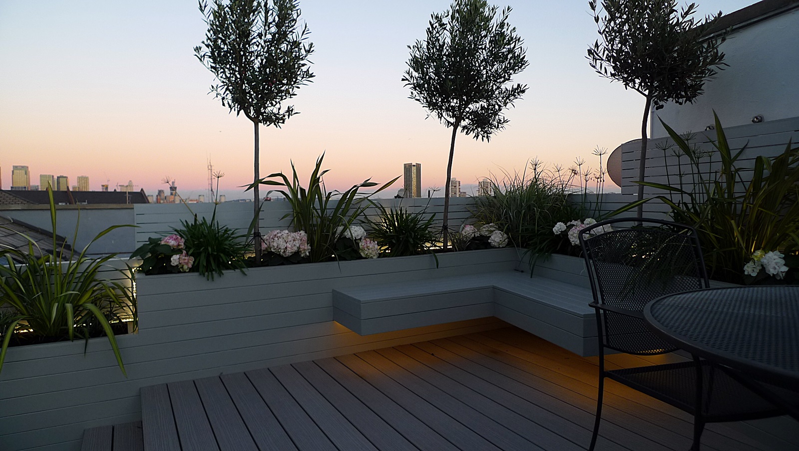 LED garden roof terrace lighting london