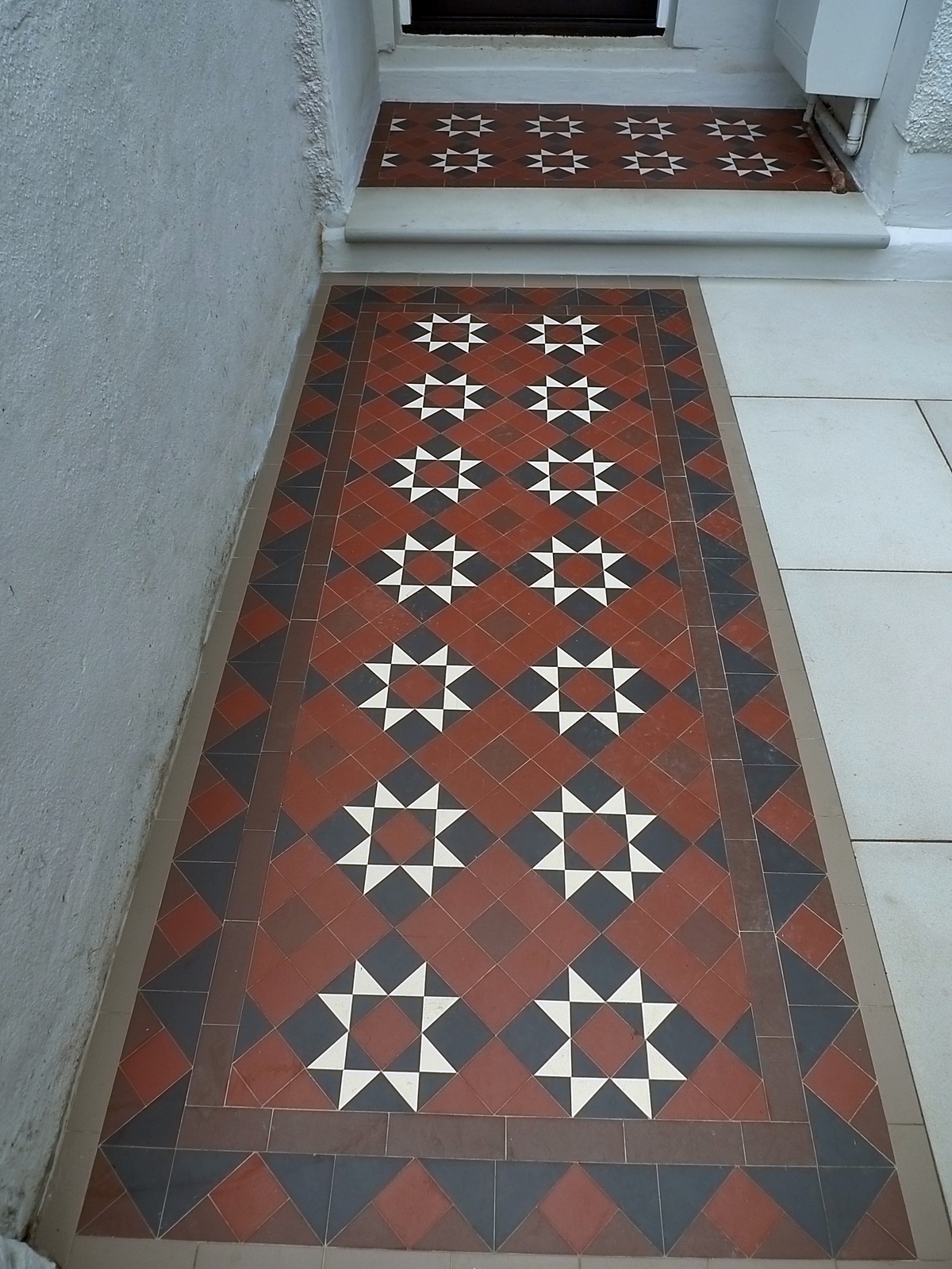 victorian edwardian mosaic tile path company man front garden dulwich peckham forest hill gipsy hill streatham london