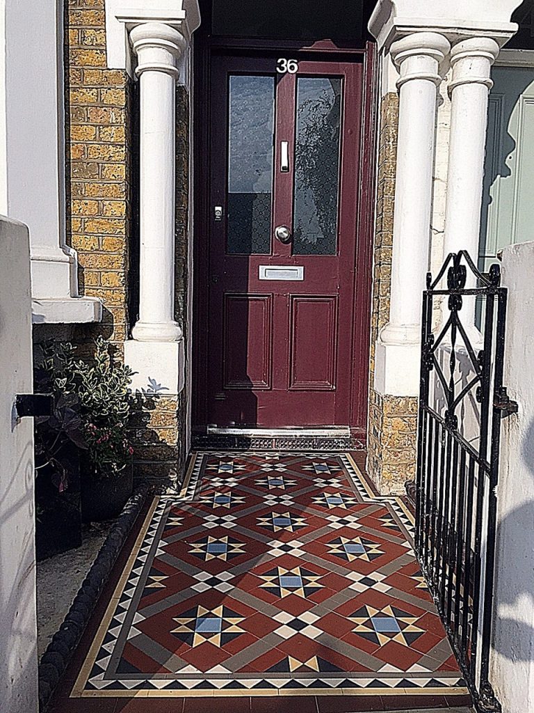 Edwardian Mosaic Front Garden London Balham Clapham Wandsworth