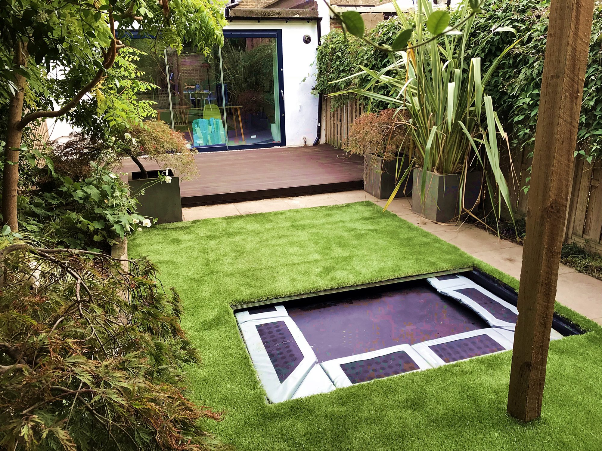 Sunken Garden Trampoline With Walk on Lid Cover London Garden Blog