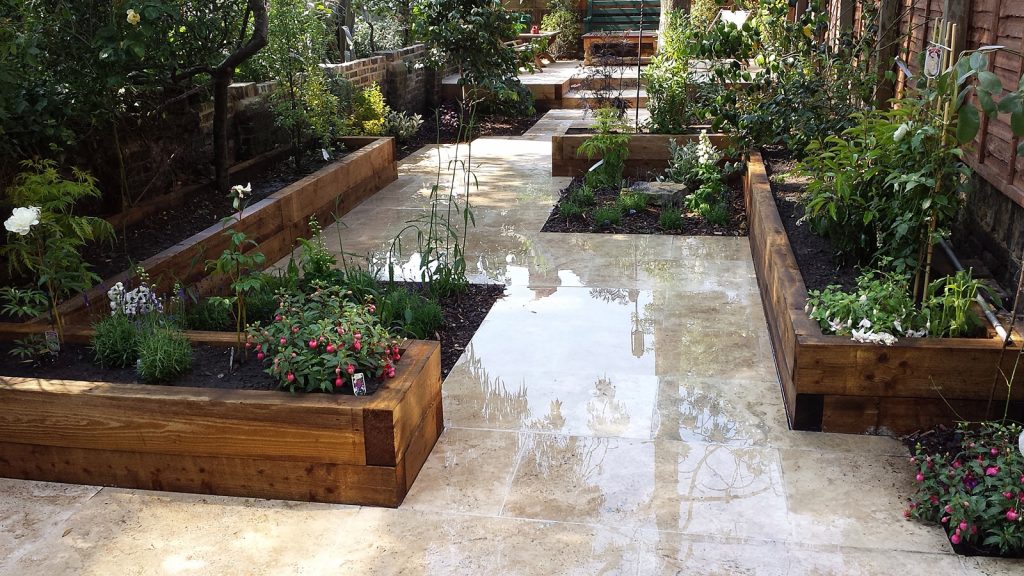 Travertine Paving Patio Garden London London Garden Blog